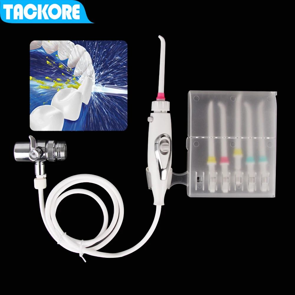 

Tackore Faucet Oral Irrigator Water Dental Flosser Toothbrush Irrigation SPA Teeth Cleaning Switch Jet Family Water Floss