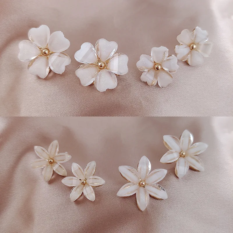 Новые глазурованные серьги с цветком модные темпераментные античные