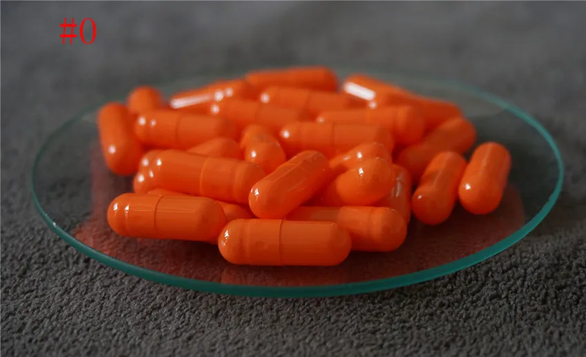 

0# 5000pcs 0 Size Orange Hard Gelatin Empty Capsules,DIY Hollow Gelatin Containers ,High Quality Joined or Separated Capsules