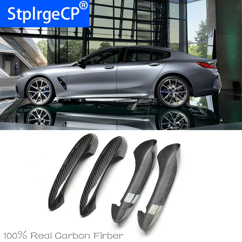

for BMW 8 series G14 G15 G16 M850i 840i 2018 2019 2020 High Quality Carbon Fiber Door Handle protection cover Trims Fits