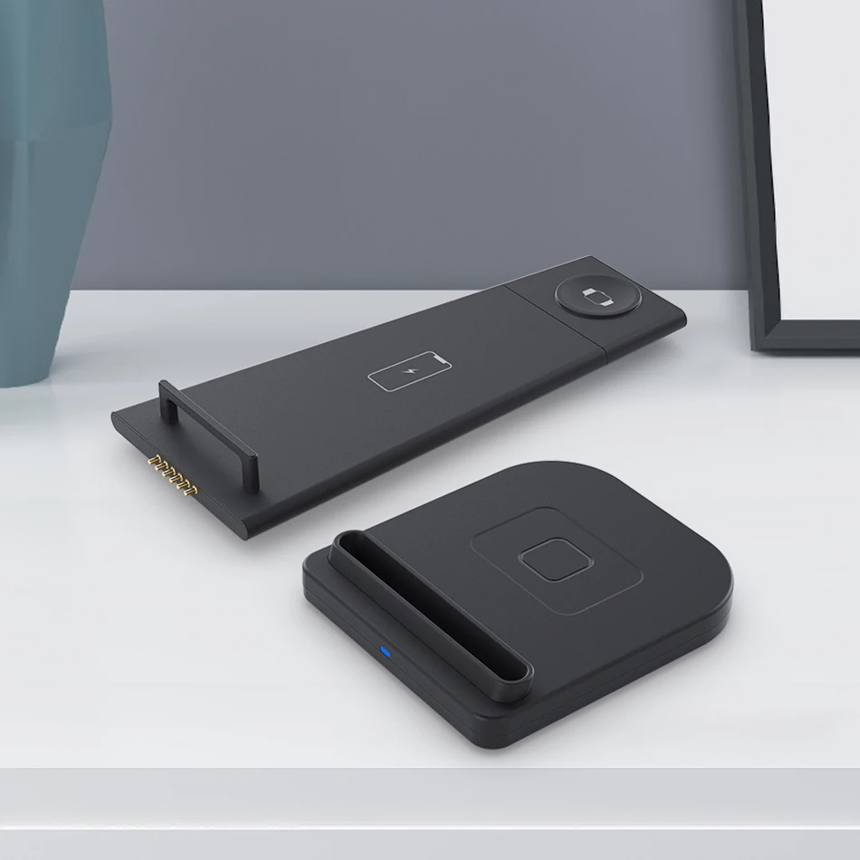 QI 3 in 1 Dock Support Station Wireless Wast Charger Holder For Apple Watch 5 4 2 iPhone 11 12 SE Pro Xs Max Samsung S10 S20 | Мобильные