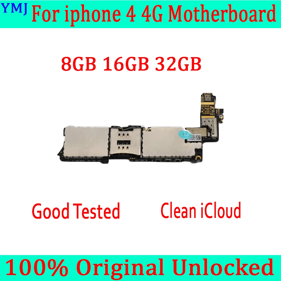 100% оригинальная разблокированная материнская плата для iphone 4 с системой IOS