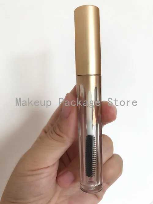 

2.5ML 3.5ML Cosmetic Mascara Tube with Gold Cap, DIY Clear Empty Beauty Lip Gloss Bottle, Makeup Eyeliner Refillable Containers