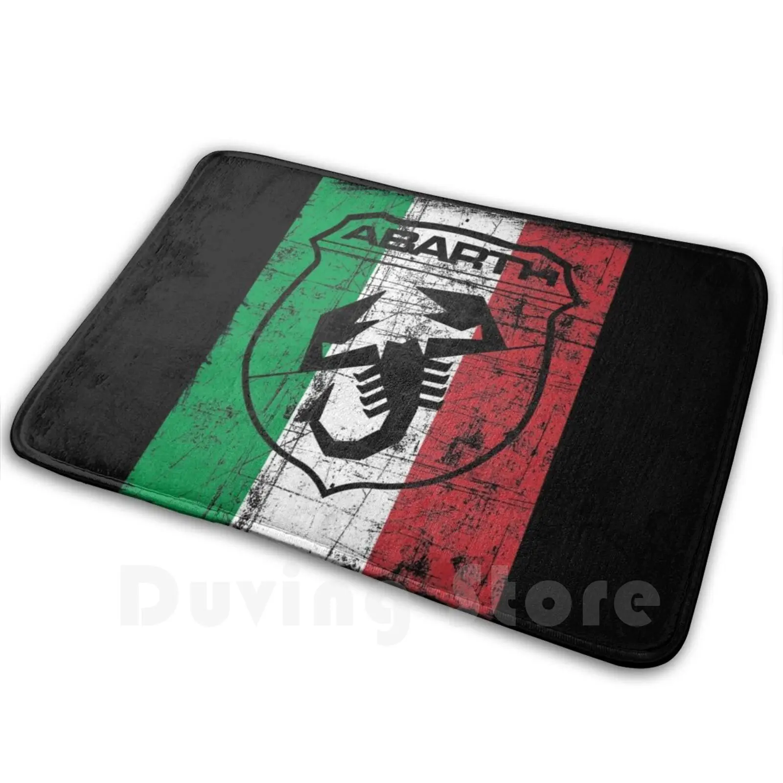 

Abarth Shield On Italy Flag Carpet Mat Rug Cushion Soft Non-Slip Abarth Scorpion Flag Italy Tricolor Red Black Cars