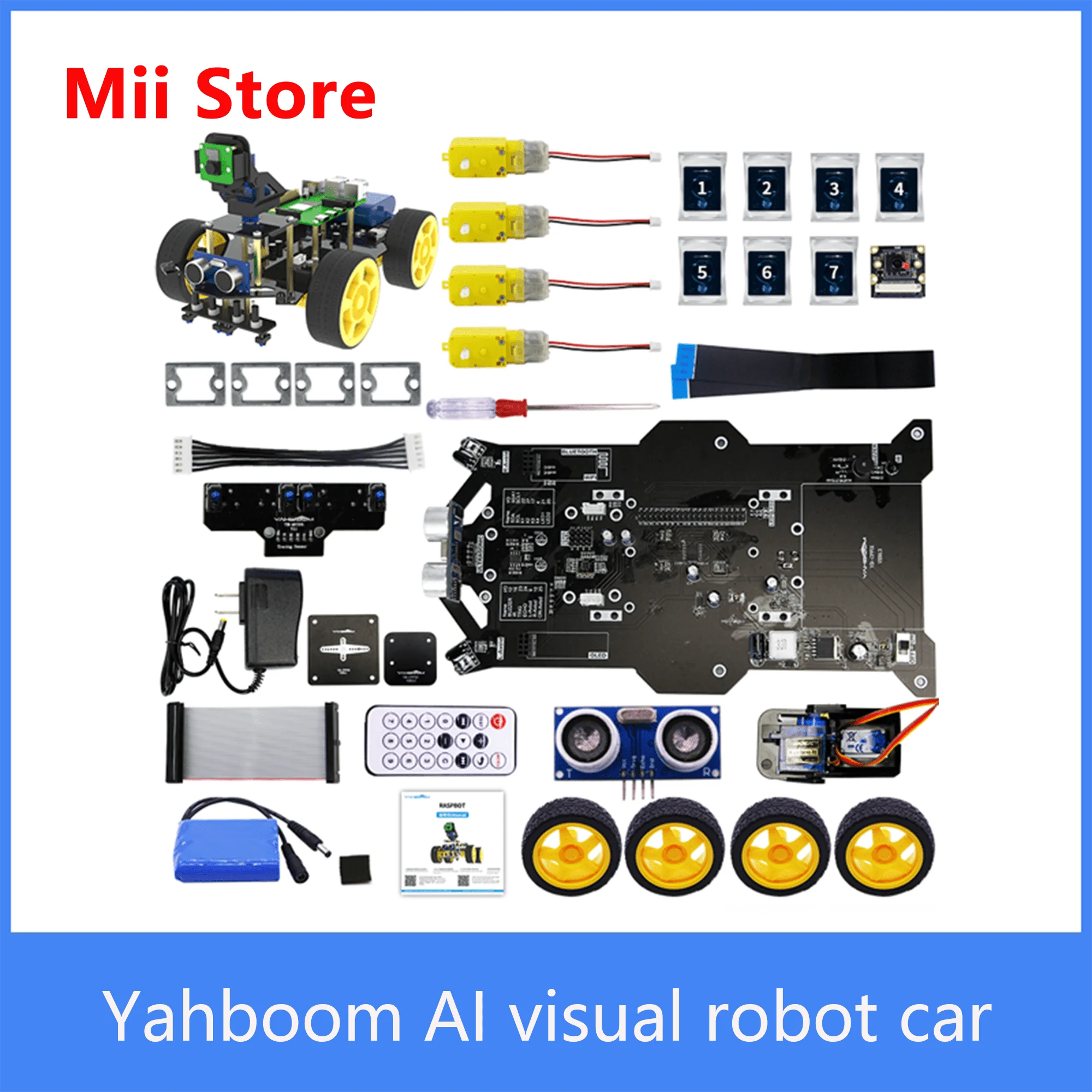 Визуальный робот автомобиль с камерой FPV для Raspberry Pi 4B Python|Демонстрационные