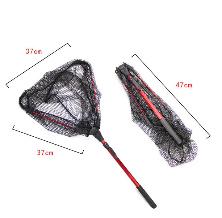 

New Aluminum Alloy Retractable Fishing Net Telescoping Foldable Landing Net Pole Folding Landing Net For Fly Fishing