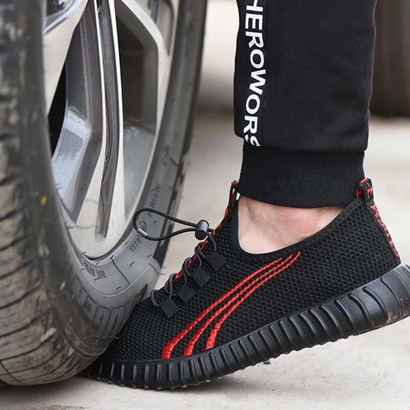 Мужские часы со стальной носок рабочая обувь на каждый день Дышащие уличные