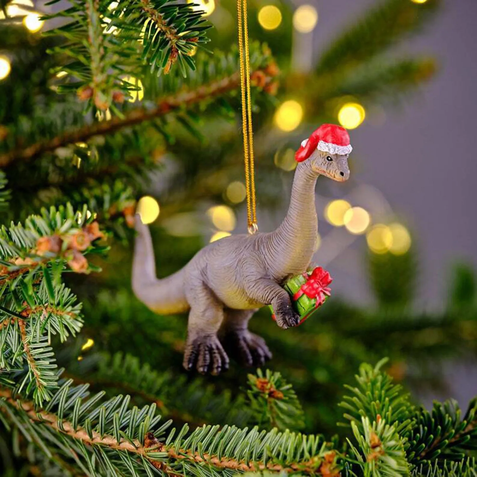 Dinosaur Christmas Tree Ornament Pendant Resin Hanging Decoration | Дом и сад
