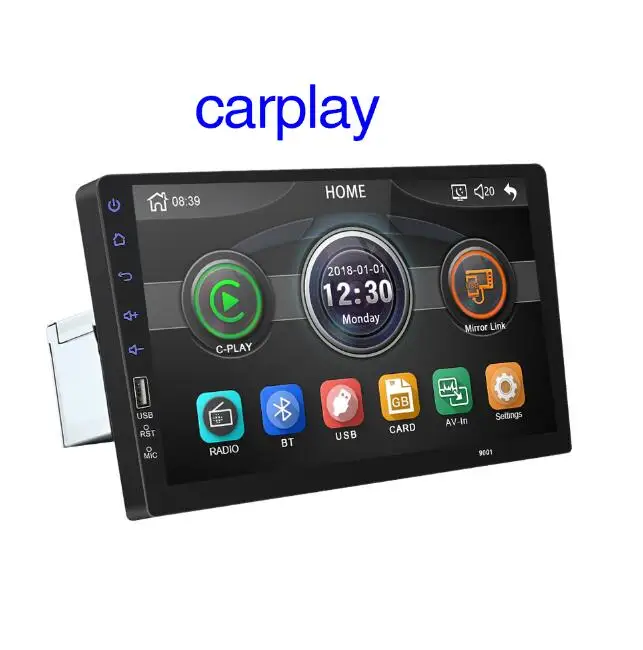 carplay 1 din Carplay 9 дюймов новое Зеркало Ссылка автомобильное радио Bluetooth USB камера заднего вида MP5 плеер авторадио без android - Цвет: carplay