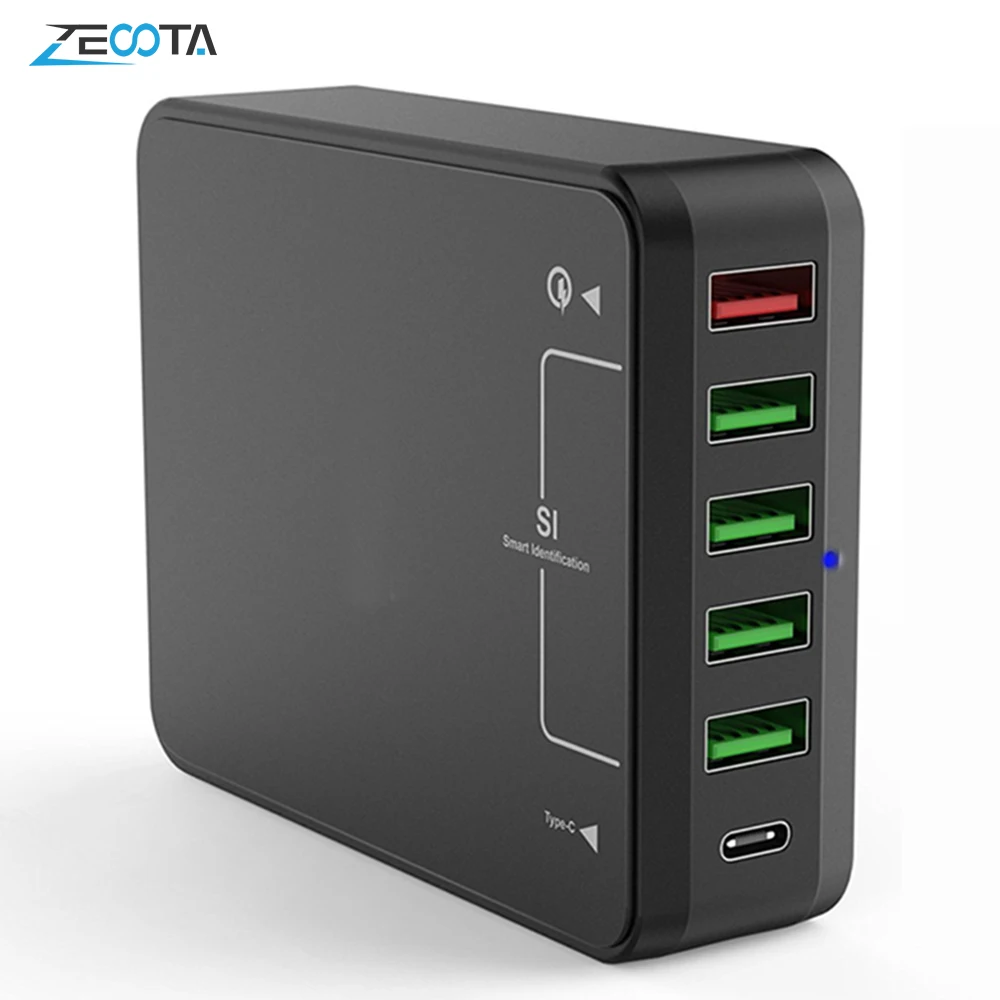 Многократное Зарядное устройство USB для телефона с быстрой зарядкой 3 0 и портом