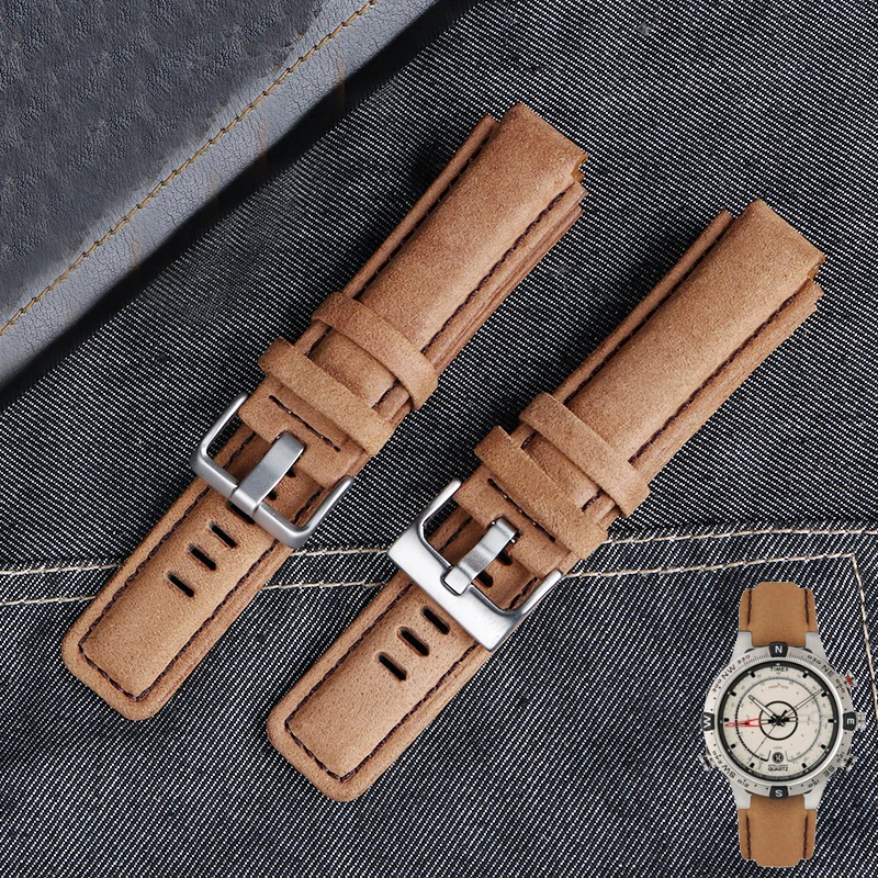 Ремешок для часов из натуральной кожи сменный Timex tide T45601 T2N721 T2N720 E-tide Compass |