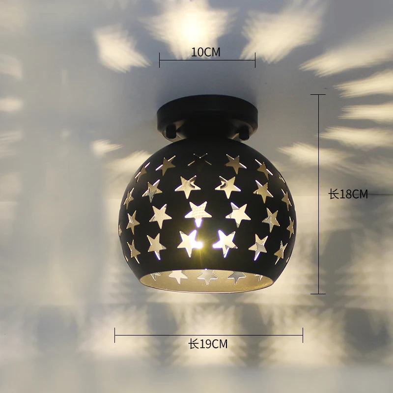 Ceiling lights Minimalist Retro Ceiling Lamp Glass E27 industrial decor lamps for living room Home Lighting Lustre Luminaria - Цвет корпуса: 9