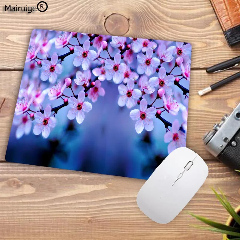 Прочный резиновый коврик для мыши XGZ природное дерево небольшой размер 18x22 см