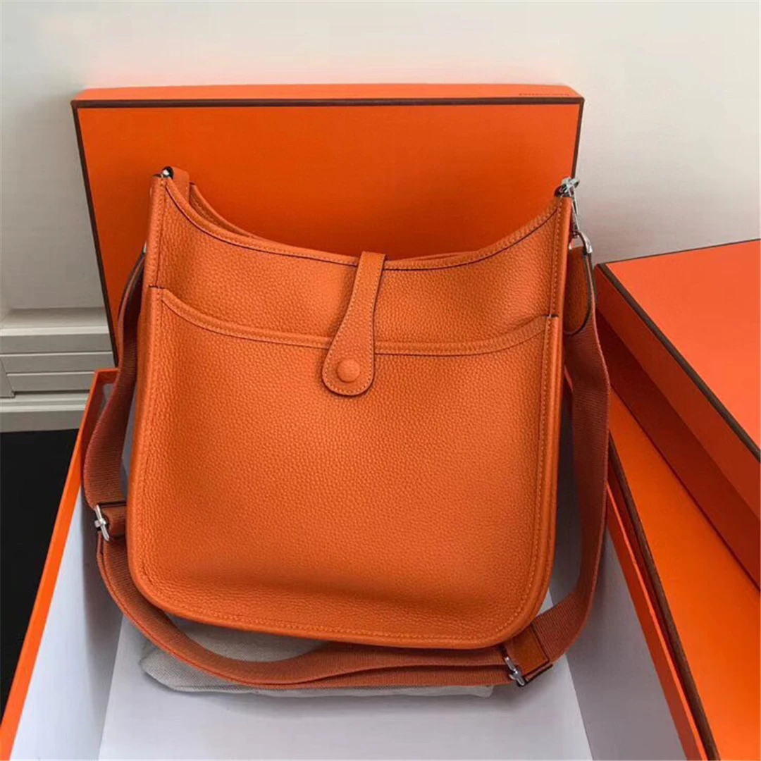 

Women Designer Brand Fashion Shoulder Bag Luxury Solid Color Genuine Leather Crossbody Bag Ladies Classic Medium Purse New 2021