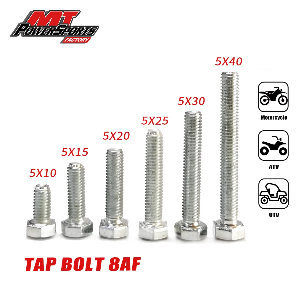 

50pc Motorcycle Accessories Of Stainless Metric Threaded External Hexagon Head Cap Screw Bolt Thread Dia 10/15/20/25/30/40mm