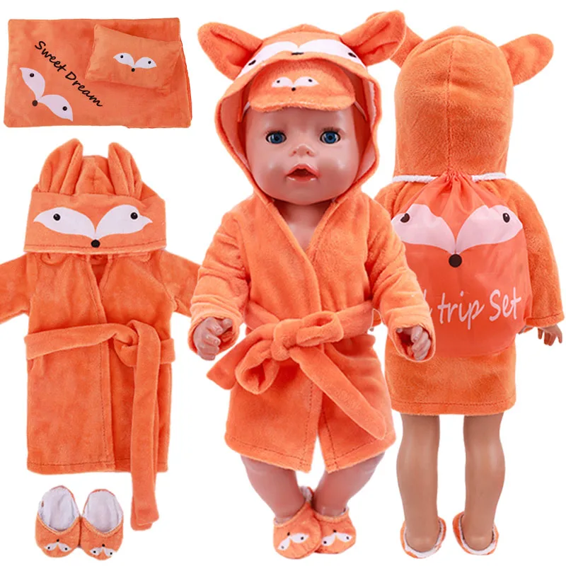 6 шт. Детская Одежда для кукол котенок единорог кошка кролик лиса Мультяшные