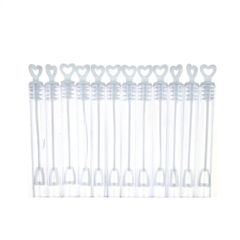 

12/6pcs Love Heart Wand Tube Bubble Soap Bottle Playing Fun Kid Toy Wedding Decor Compact And Portable Carry Convenient Outdoor