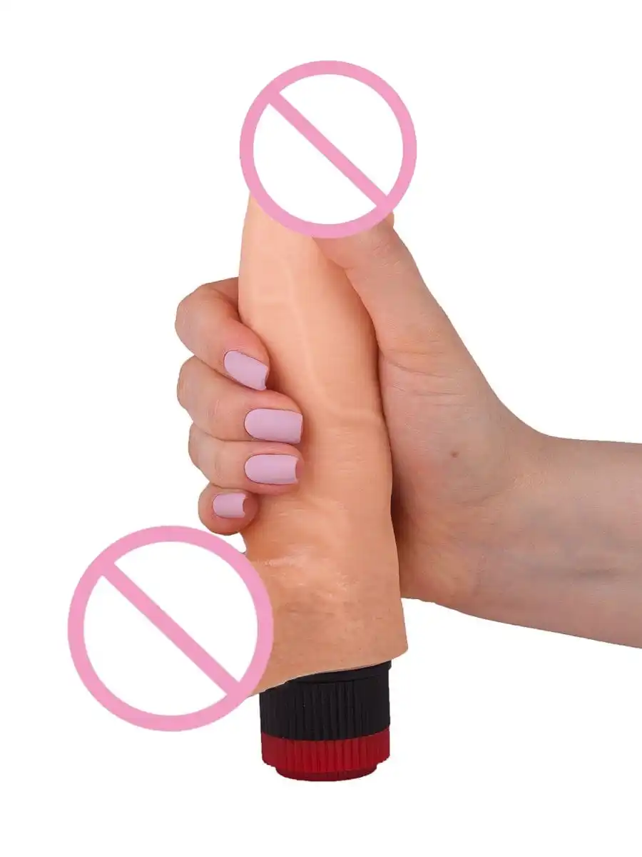 Вибратор реалистик гелевый 16 см с мошонкой интим товары секс игрушки для девушек