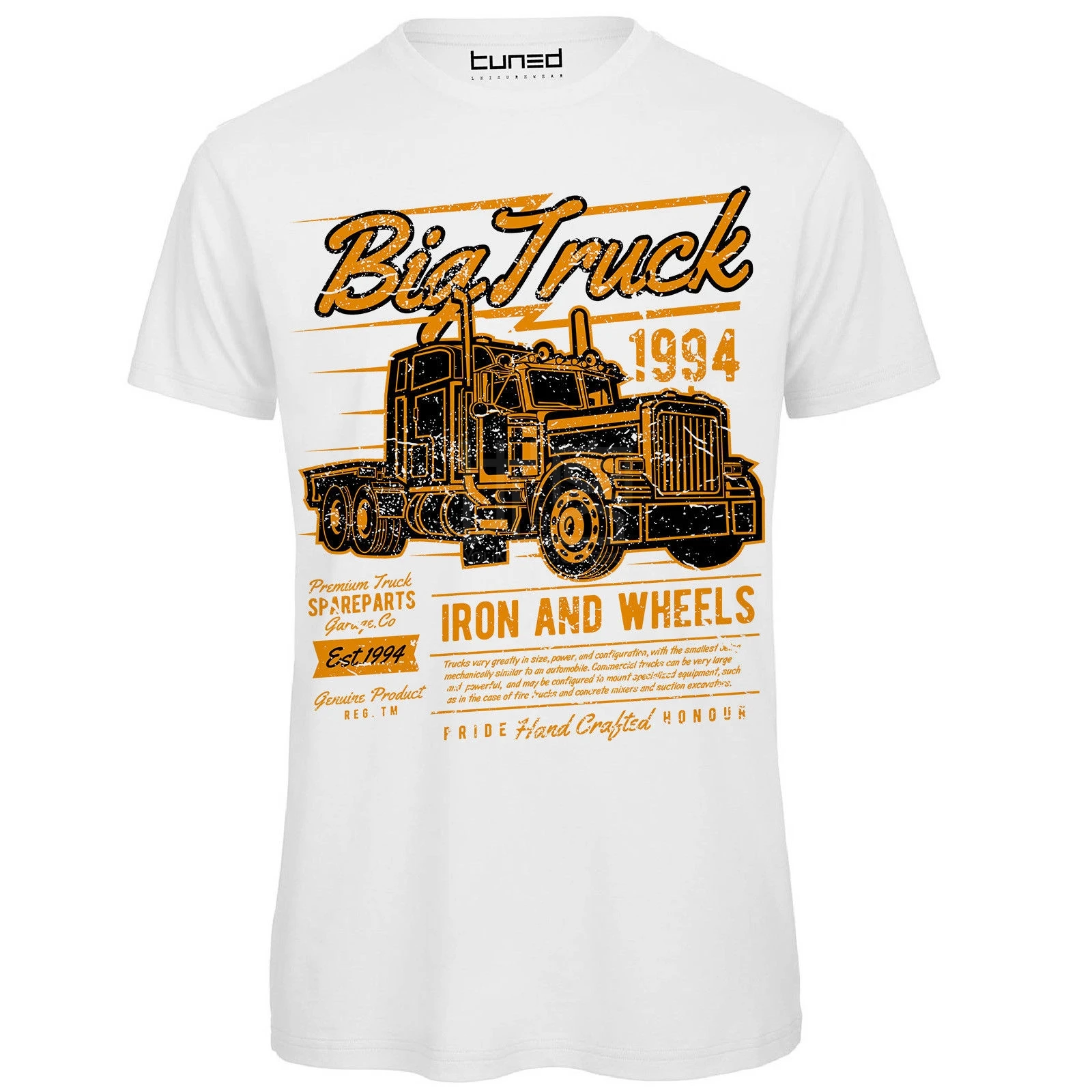 Футболка Divertente Uomo Maglietta Cotone Con Stampa Camion Big Truck настроенная Мужская взрослая футболка