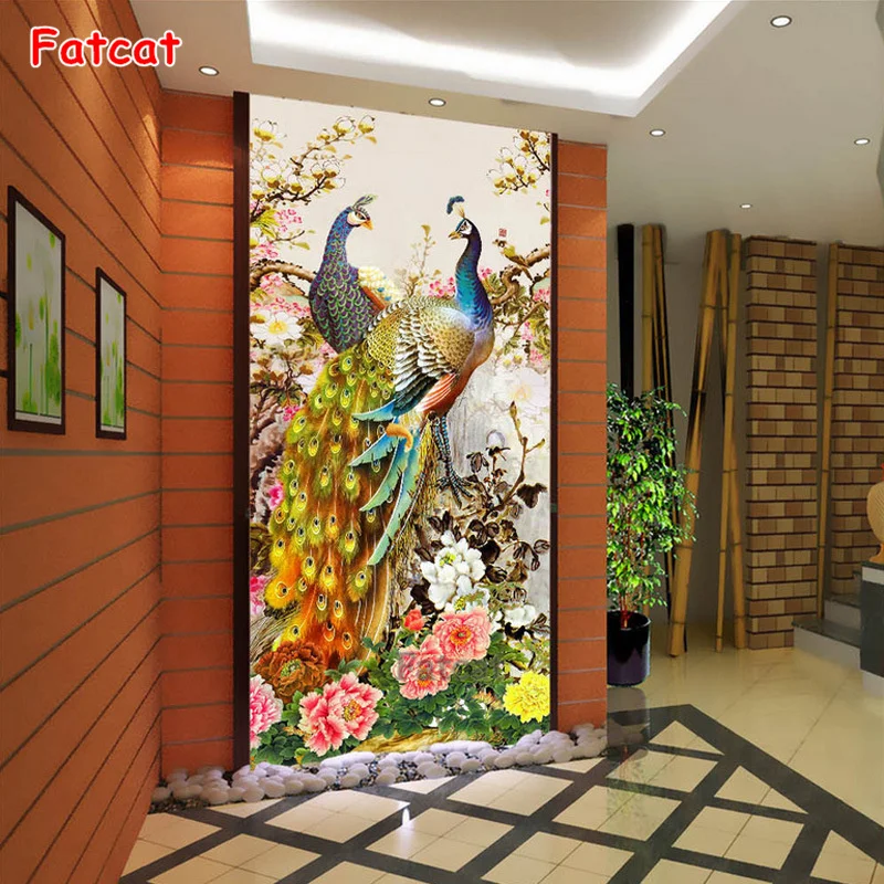 

Full Round Diamond Painting Peacock 5D Diy Diamond Embroidery Animal Mosaic Picture Of Rhinestone Home Decoration PP2667