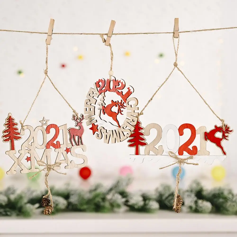 

60%HOTWooden Hanging Decoration Creative Fashion Lightweight Letters Card Wooden Pendant Christmas Tree Decoration for Party