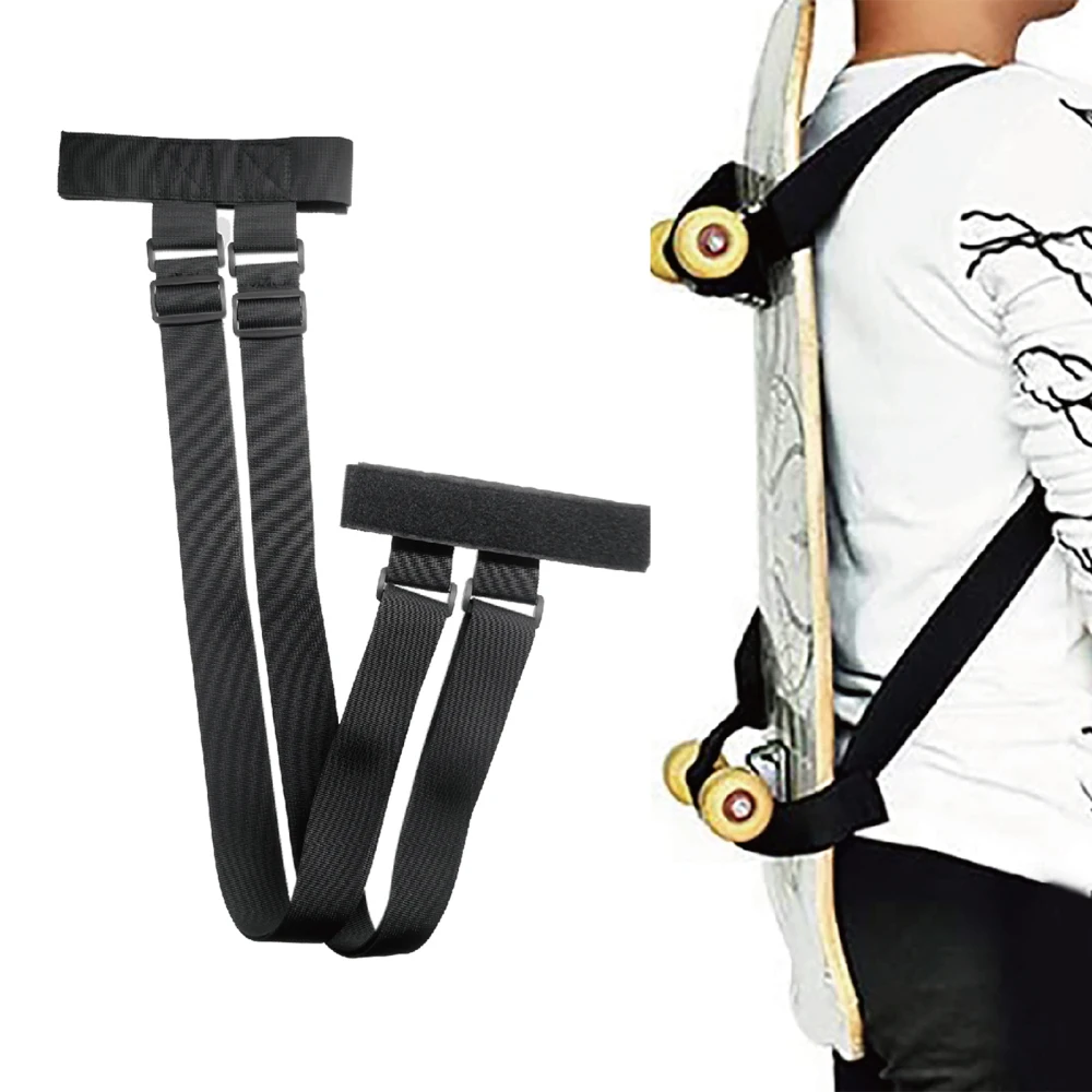 Bind Ski Accessories Skateboard Shoulders Carry Strap Shelf Black Longboard Adjustable Universal Backpack Belts
