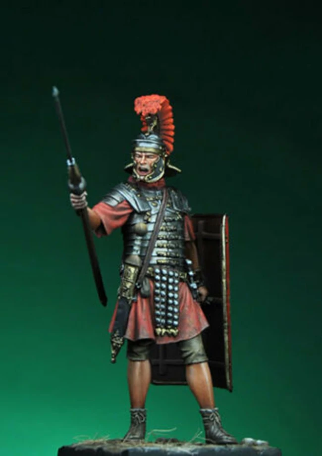 Разобранный 1/24 старинный воин с защитной фигуркой из смолы набор миниатюрных