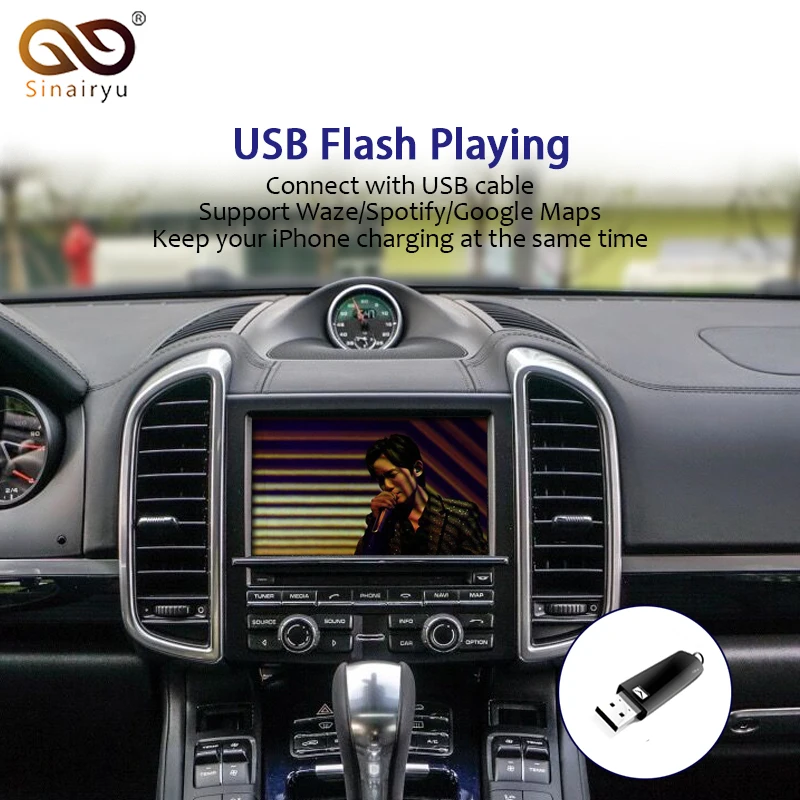 Sinairyu беспроводной Apple Carplay для Porsche Cayenne Macan Cayman Panamera Boxster 718 911 PCM3.1 Android