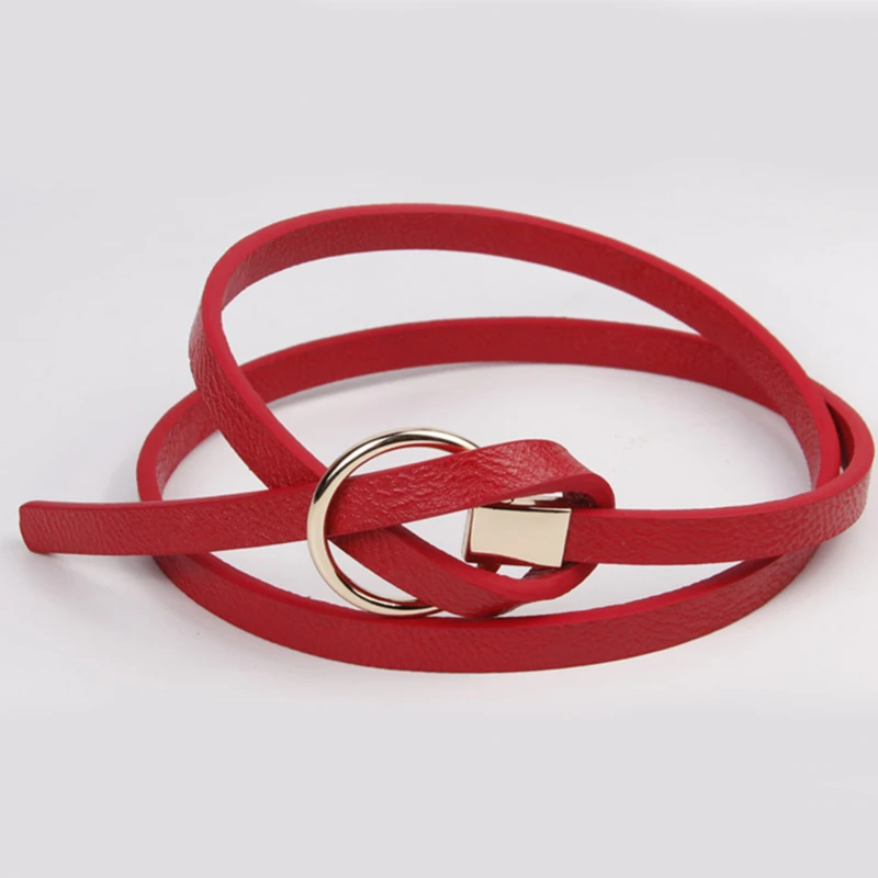 

Women Fashion Diy Belt Female Cute Belts Bow Thin Pu Leather Jeans Girdles 5 Colors White Girl Student Dress Bowknot For Laides