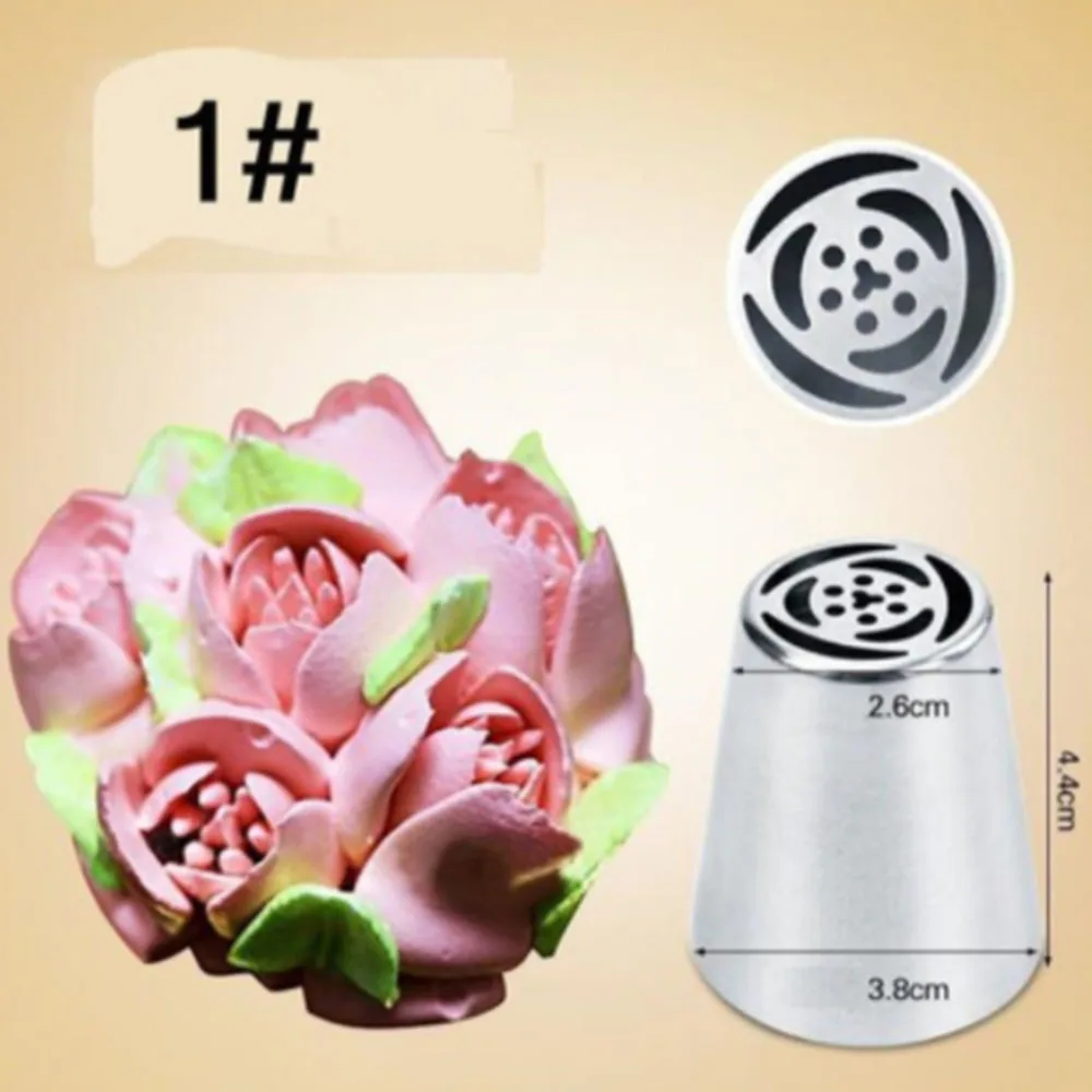 

7Style Russian Tulip Icing Piping Nozzles Stainless Steel Flower Cream Pastry Tip Kitchen Cupcake Cake Decorating Tools