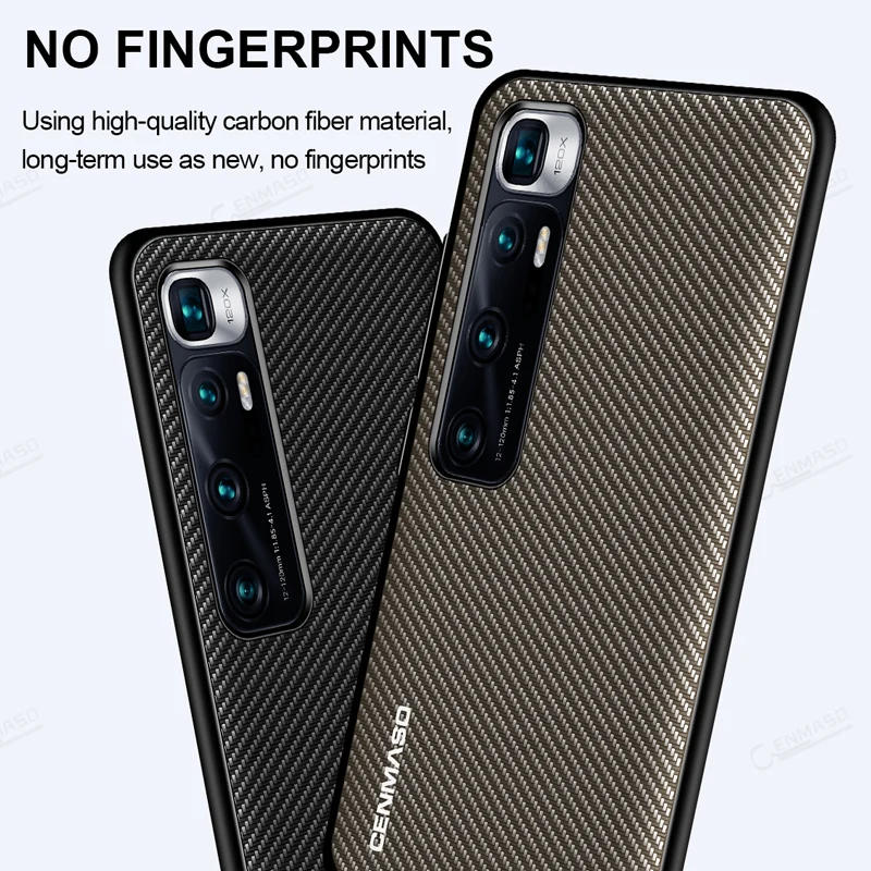 

for Xiaomi Mi 10 Ultra Back case for Xiaomi Mi 10 Lite Pro CArbon Fiber texture Leather Cover CAse For Mi Note 10 Pro Capa case