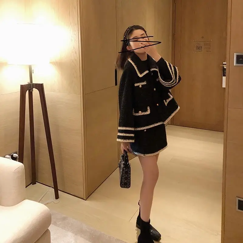 Новинка Осенний Женский Повседневный комплект из двух предметов однобортный