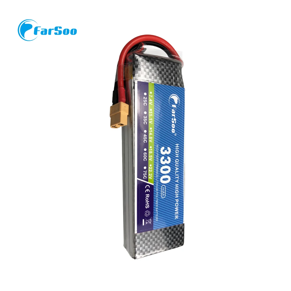 

Farsoo RC Lipo battery 3S 11.1V 3300mAh 25C batteries For RC Airplane Helicopter Quadrotor Drone Truck AKKU 3s LiPo battery