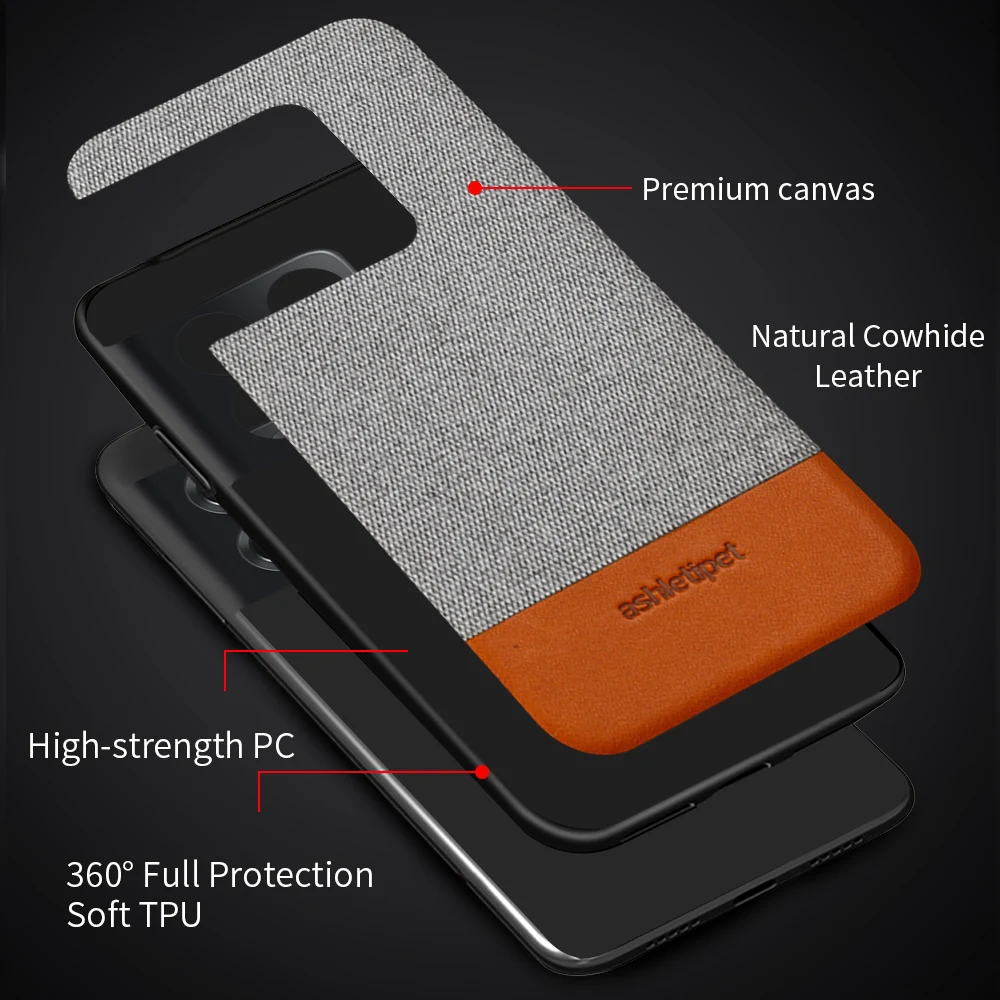 canvas leather phone case for oneplus 10 pro case one plus 10pro fabric back cover shockproof luxury shell armor free global shipping