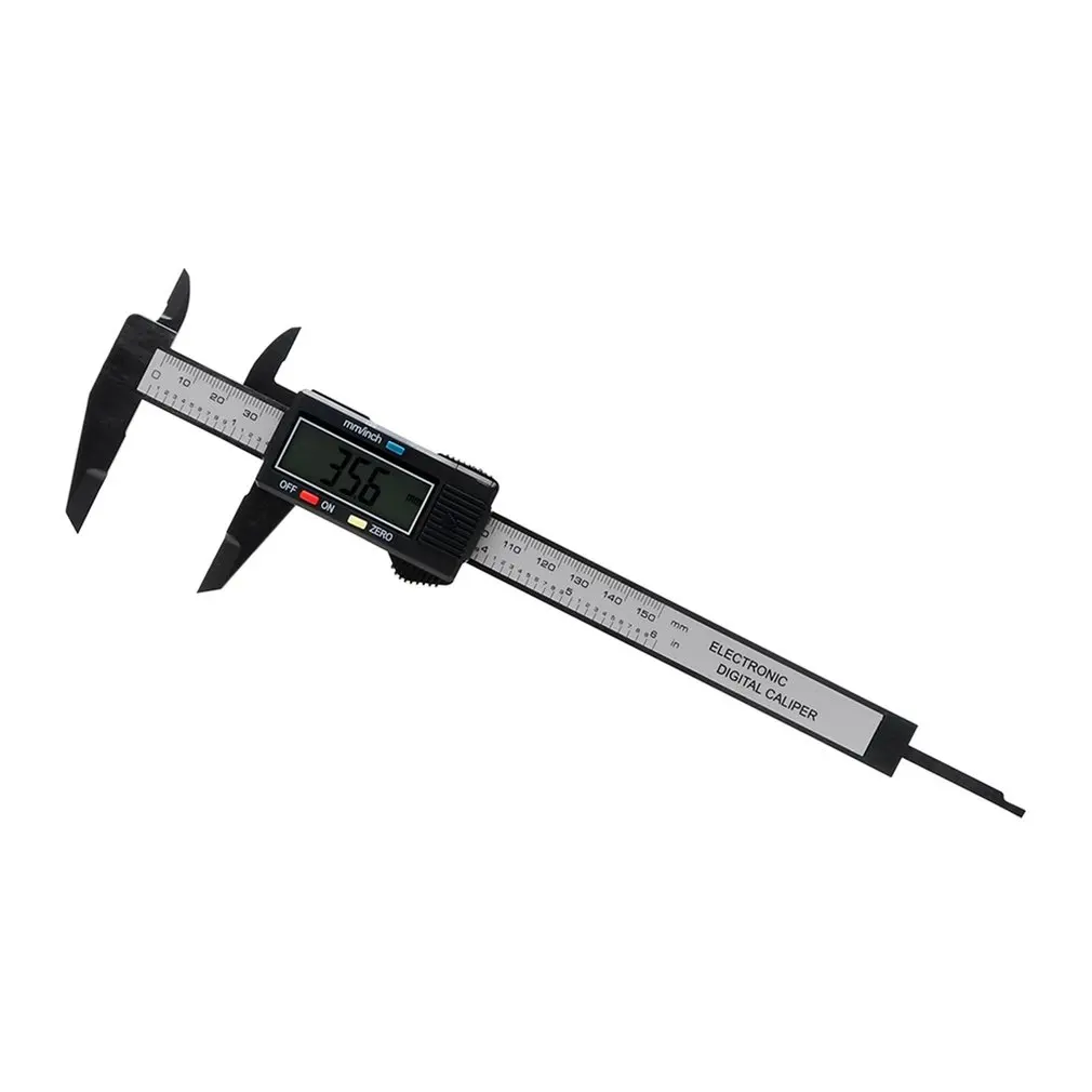 150 мм 6 дюймов LCD цифровой Электронный штангенциркуль из углеродного волокна