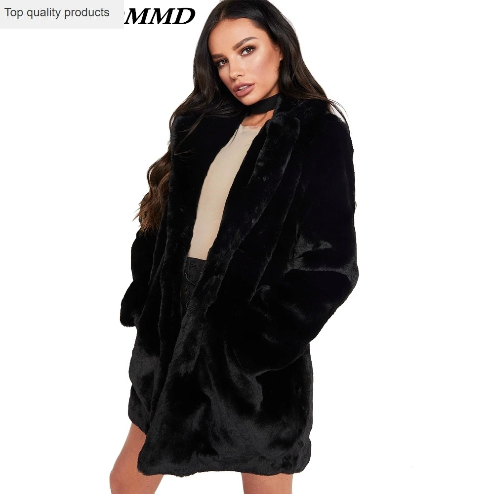 2020 Новое Осеннее зимнее женское пальто из искусственного меха модное