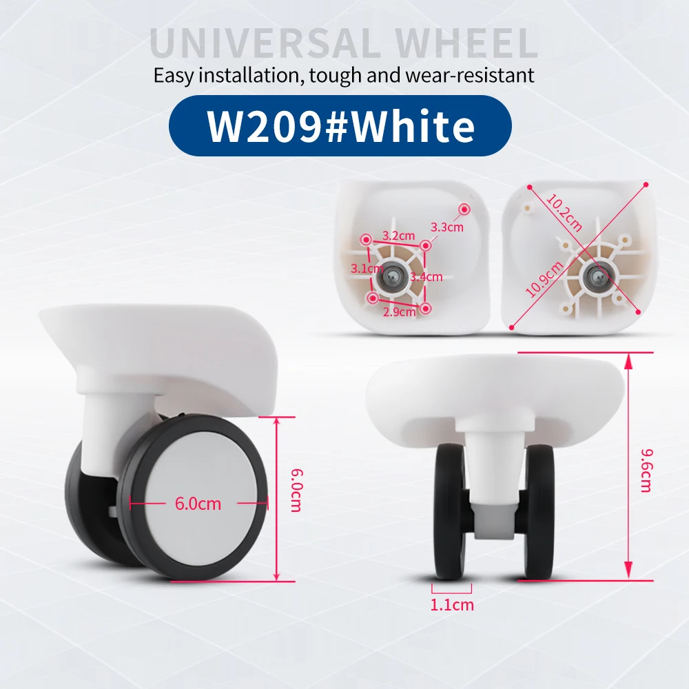 TANGYIPIN LTO Luggage suitcase wheels Replace travel trolley case accessories heavy-duty universal white wheels repair casters