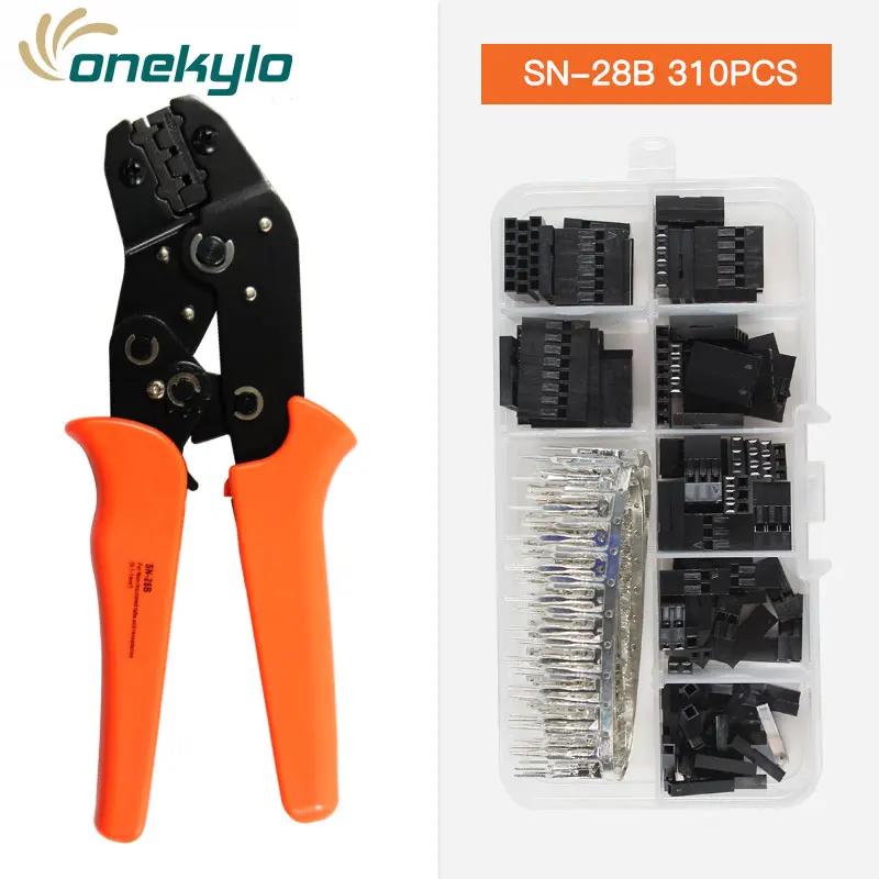 SN 28B 0 1 мм² (23 17AWG) набор обжимных клемм с 310 клеммами Dupont для 2 54 мм обжимные