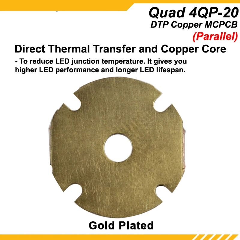 KDLITKER Quad 4QP-20 DTP медный MCPCB для серии Cree XP/Nichia 219 серии/3535 светодиодов (1 шт.) | Лампы и