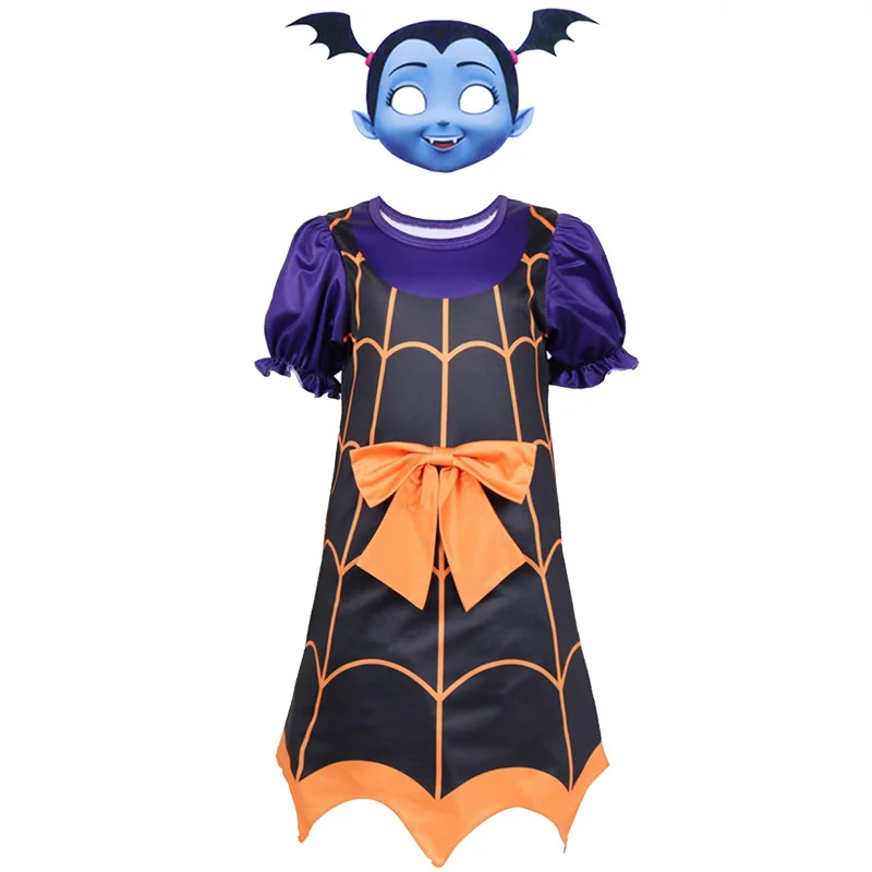 A-1 Vampirina/платье для девочек на Хэллоуин; Детский карнавальный Рождественский костюм вампира; детская одежда для дня рождения; летняя одежда; аксессуары - Цвет: A-1