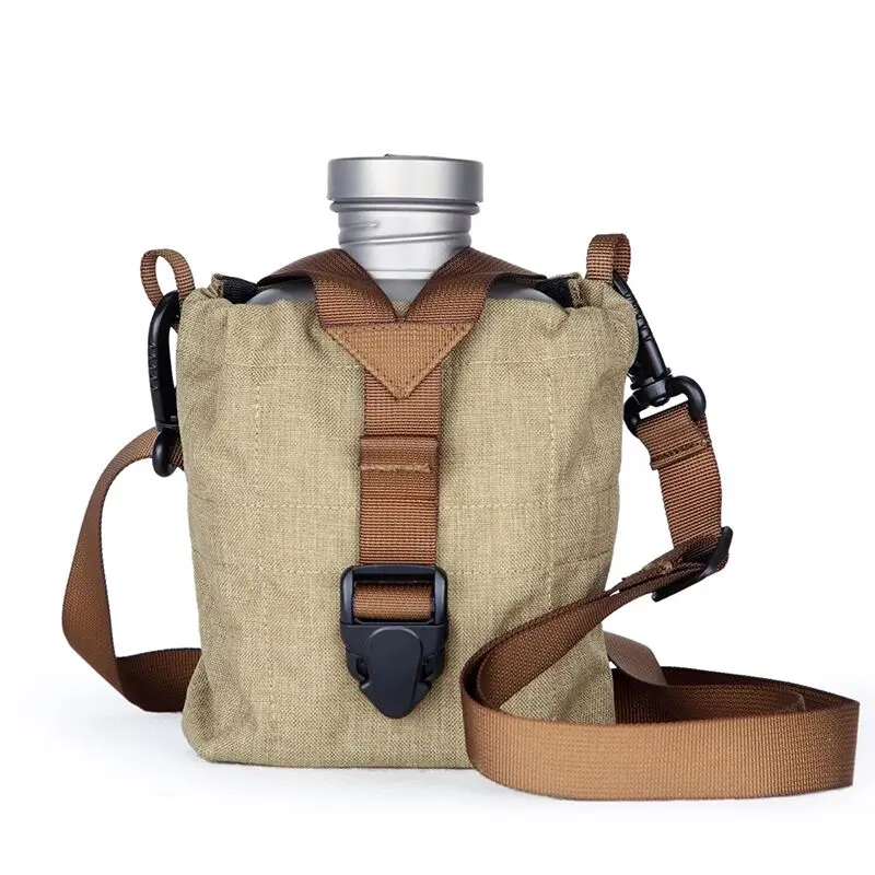 

Keith Outdoor Camping Hiking Titanium Dual-use Canteen Military Water Bottle Kettle Cup Pot 1100ml+700ml Ti3060
