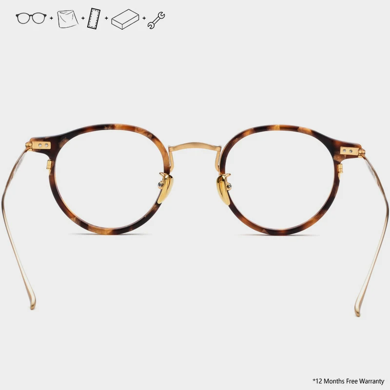 Оправа для очков из чистого титана мужчин и женщин ультралегкие круглые