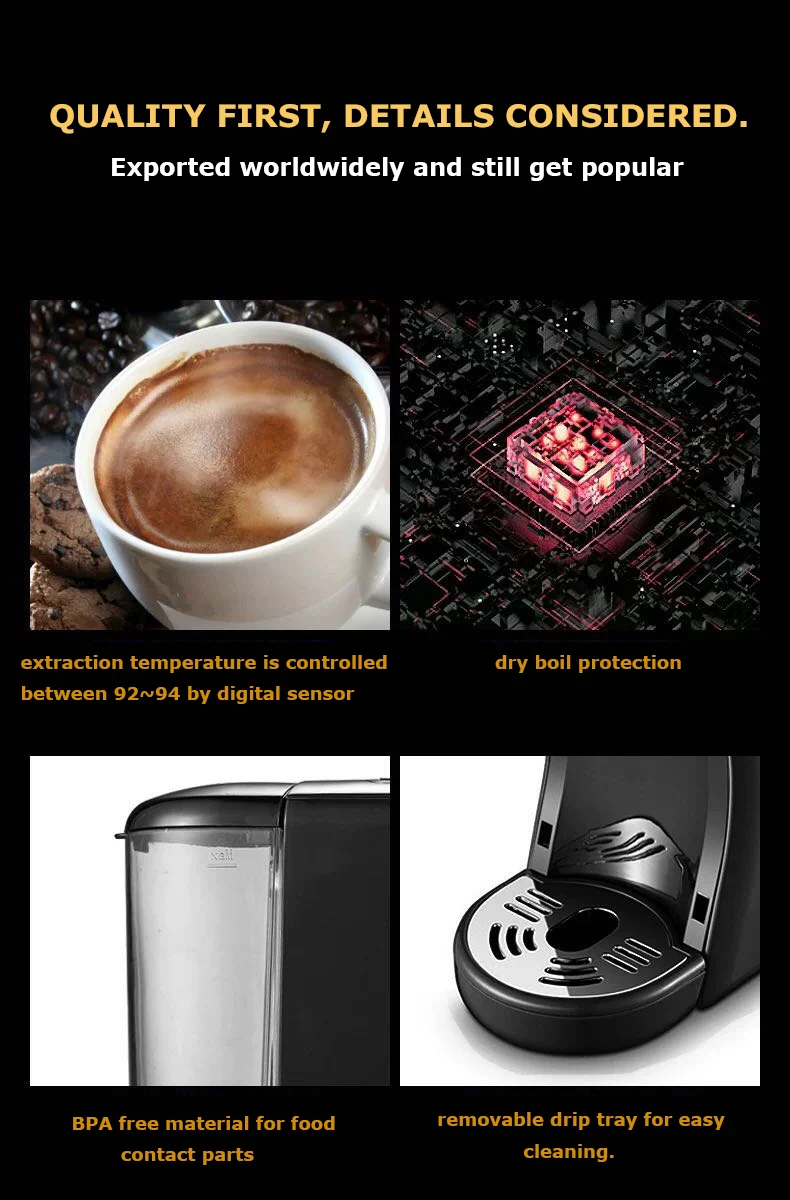 HiBREW Капсульная кофеварка эспрессо-машина, мульти Капсульная кофеварка, Капсульная машина