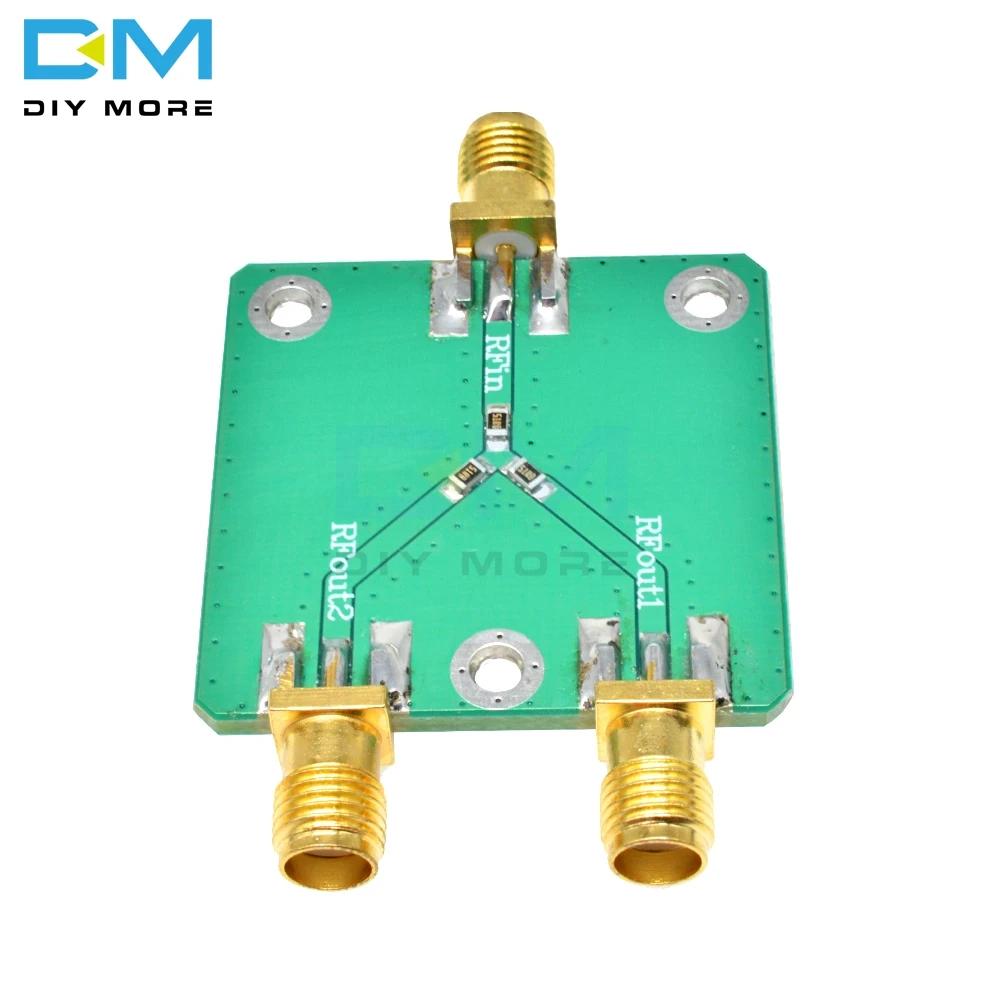 RF Power Splitter DC-5GHz RF Microwave Resistance Power Divider Splitter 1 to 2 Combiner SMA Radio Frequency Divider 33*33mm