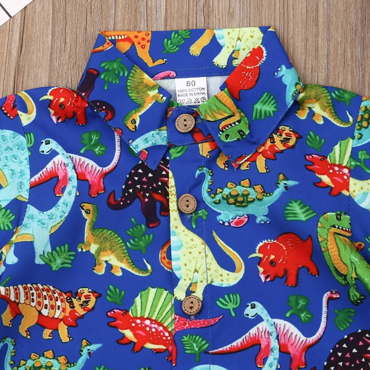 2pcs Boys Clothes Set Cute Animal Dinosaur Print Shirt Tops White Short Pant Toddler Outfit Children Clothing |