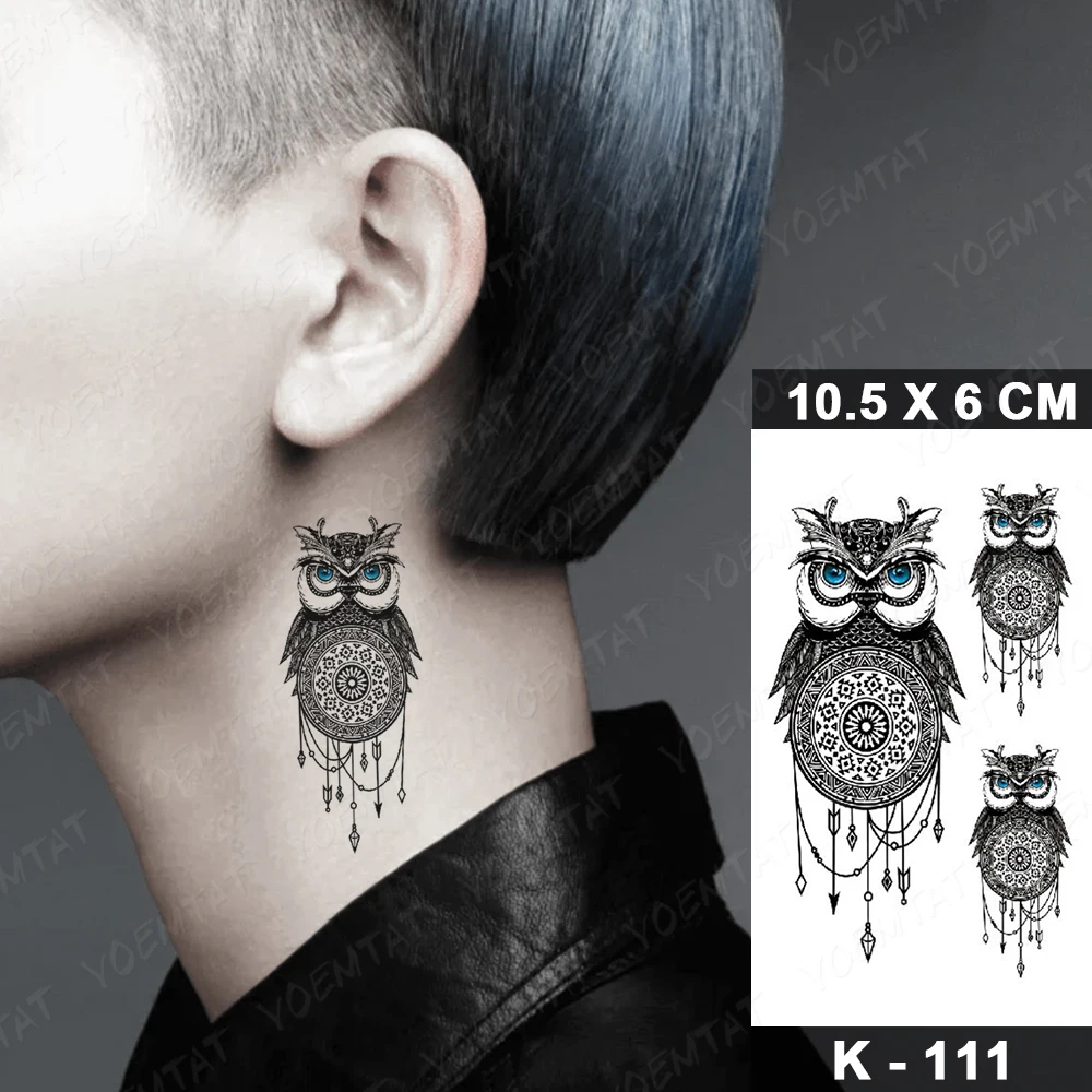 Waterproof Temporary Tattoo Sticker Dream Catcher Owl Flash Tatoo Music Fox Forest Bird Arm Wrist Fake Tatto For Body Art Women | Красота и