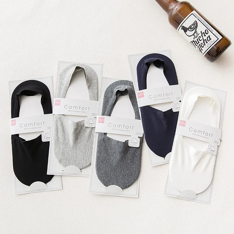 

Летние Новые мужские Бесшовные силиконовые Нескользящие низкие носки-лодочки