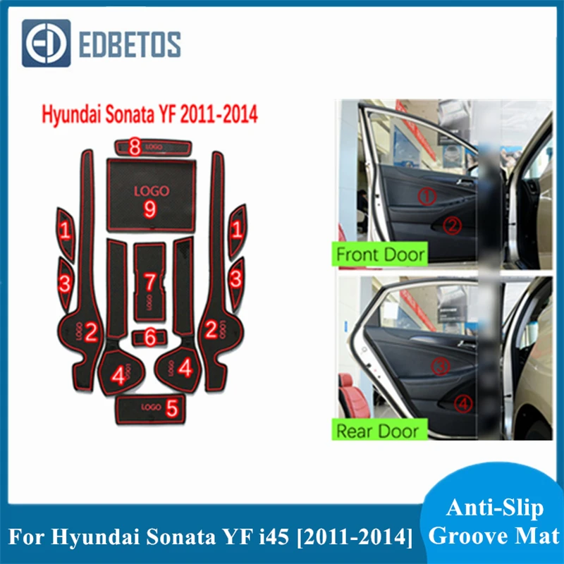 Салонные подложки для Hyundai Sonata YF i45 2011 2012 2013 2014 Аксессуары Анти-скольжения Мат