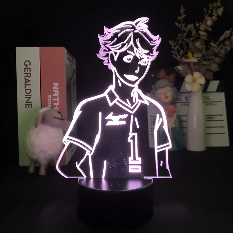 

3D Night Light Bluetooth Control for Bright Base Haikyuu Oikawa Tooru Japanese Anime Manga Touch Sensor Dropship Table Indoor