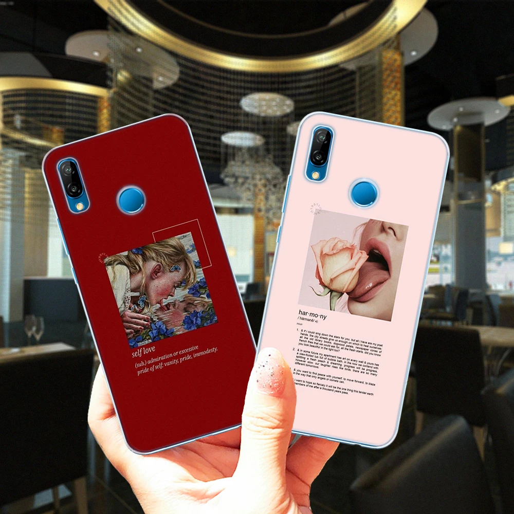 Эстетическое искусство силиконовый чехол для Huawei P40 Lite E Pro роскошный брендовый